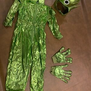 Zara Shiny Green Kids Martian Costume